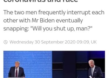 ETATS-UNIS – Un premier débat vif et houleux entre Donald Trump et Joe Biden
