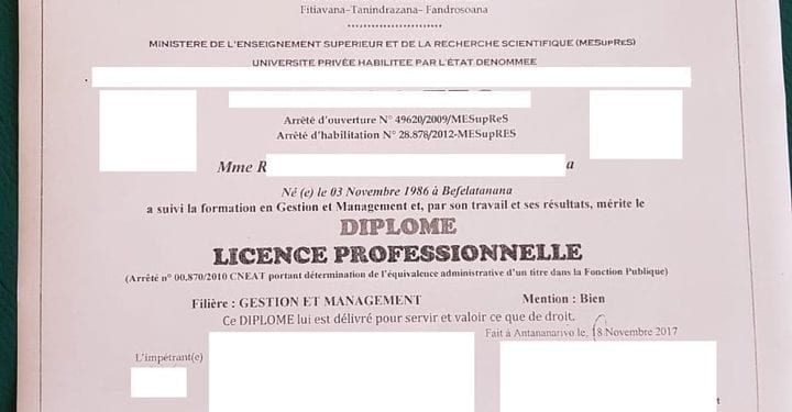 FALSIFICATION – Une femme placée en détention provisoire pour fabrication et vente de faux diplôme