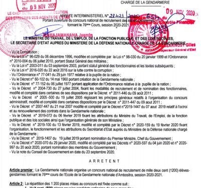 FORMATION – Au moins 120 femmes sur les 1200 élèves-gendarmes à recruter pour 2020-2021
