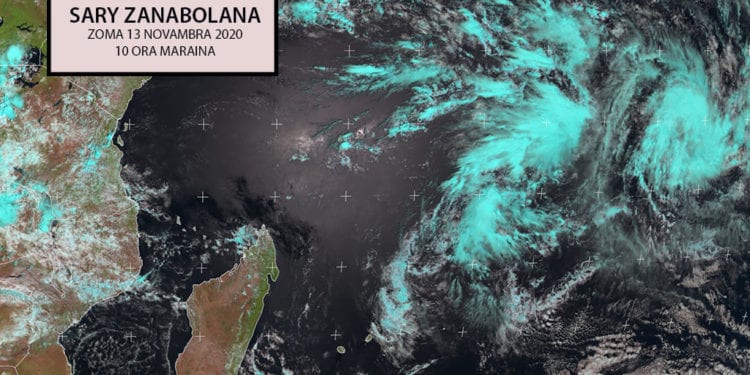 METEOROLOGIE – La première perturbation cyclonique en cours de formation à moins de 4000 km au Nord-Est d&rsquo;Antsiranana