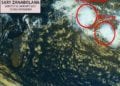 METEO – Deux perturbations cycloniques positionnées à plus de 2000km au large d&rsquo;Antalaha