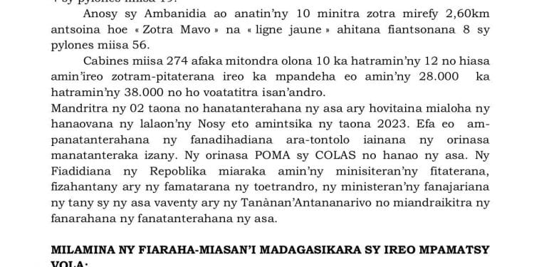 TRANSPORT PAR CABLE – Le Conseil des ministres annonce la mise en place de 274 cabines téléphériques pour relier Anosy-Ambatobe et Anosy-Ambanidia d’ici à 2023