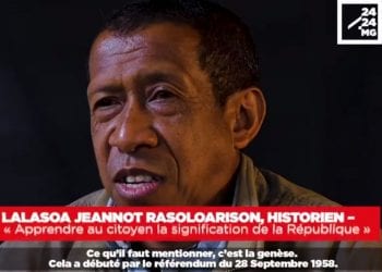 LALASOA JEANNOT RASOLOARISON, HISTORIEN – « Apprendre au citoyen la signification de la République »