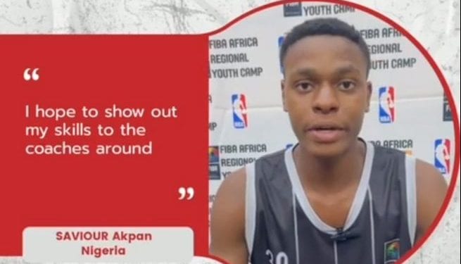 Akpan Savior du Nigeria veut montrer son talent aux coaches africains de basketball