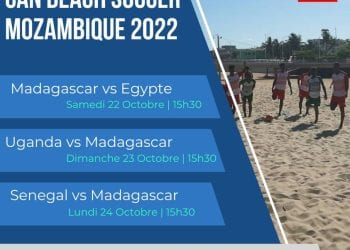FOOTBALL – Madagascar jouera d&rsquo;entrée l&rsquo;Egypte à la CAN beach soccer Mozambique, ce samedi