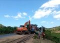 TRANSPORT FERROVIAIRE – Les quatre voitures LEB du train de la ligne FCE amochées après l&rsquo;accident de la semaine dernière remises sur voie, les réparations vont se poursuivre à Fianarantsoa