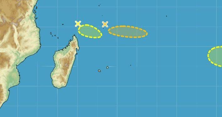 METEO – Deux zones suspectes pouvant se développer en tempêtes signalées au Nord Est de Madagascar