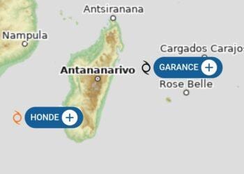 MÉTÉO – Le système évoluant dans le Sud du Canal de Mozambique baptisé Honde dans la nuit de mardi à mercredi 