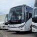VOYAGE – Accueil en fanfare de six bus touristiques de Soatrans Plus à Toamasina 