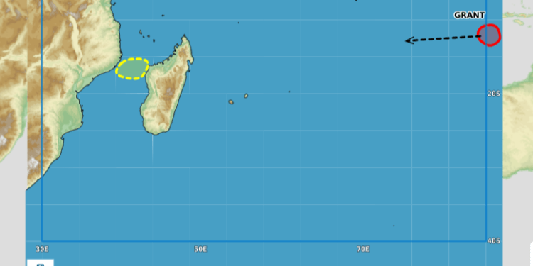 CYCLONE – La tempête tropicale Grant provenant de la zone australienne menace le Sud-Ouest de l’océan Indien