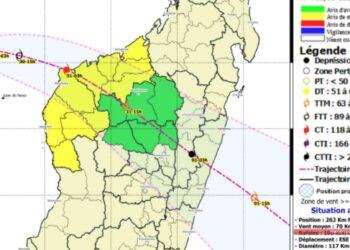 MÉTÉO – La tempête Fytia devrait toucher terre ce samedi matin entre Mahajanga et Maintirano